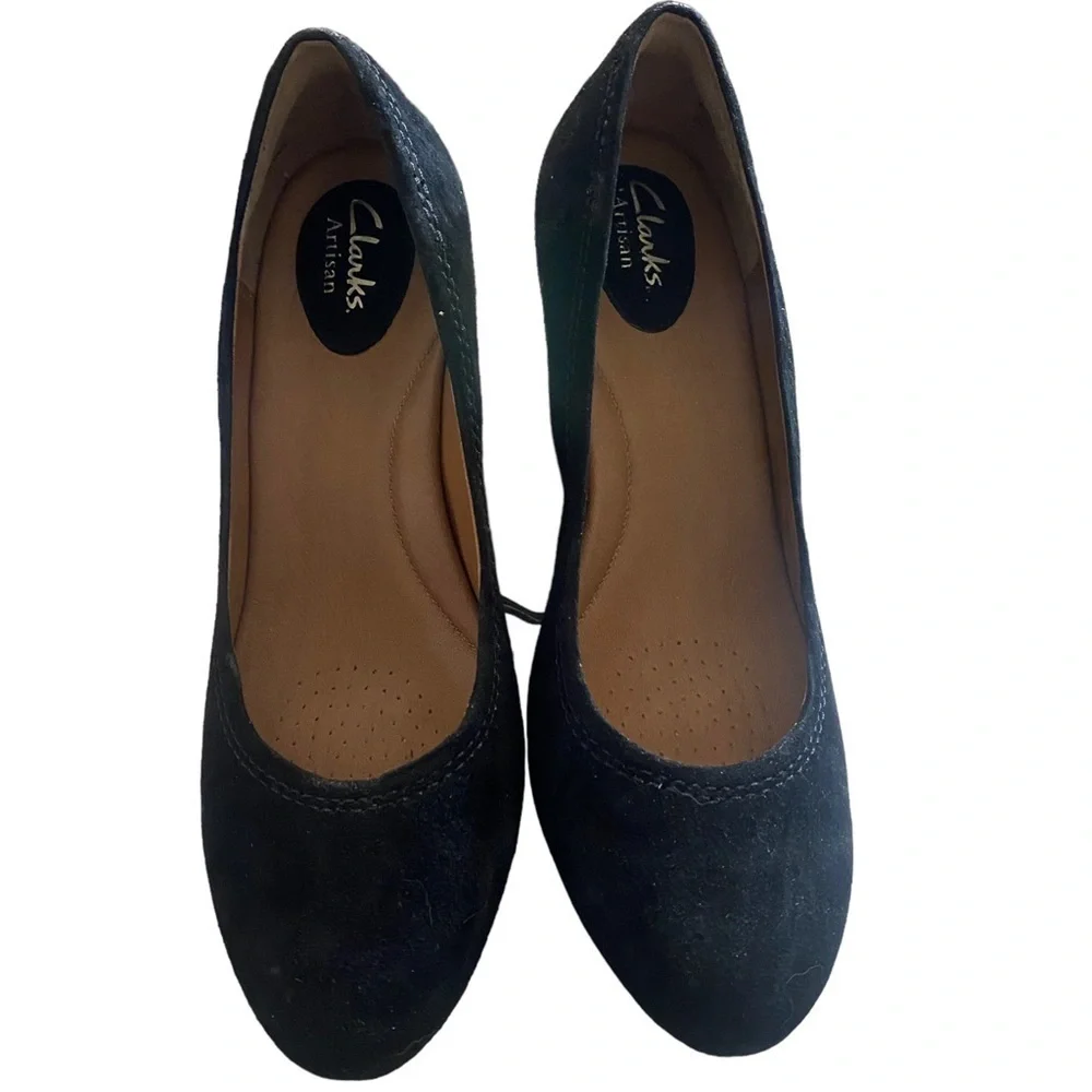 Clarks Women's Decade Rana suede leather Pump work career casual‎